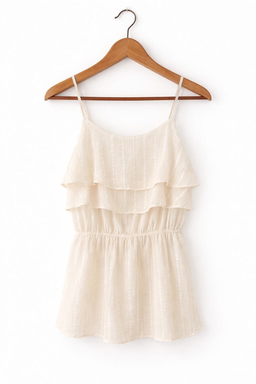 Ethereal Slip Tank Womens Size S Romantic Summer Preppy Soft Girl Sheer Coquette